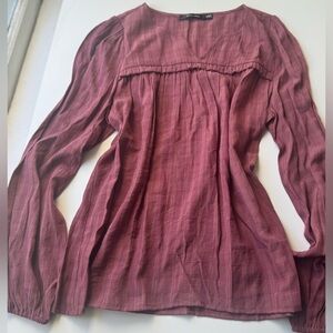 Doe & Rae Burgundy Blouse